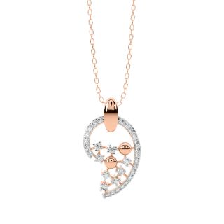 Dahlia Round Diamond Office Wear Pendant